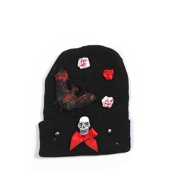 Wholesale Decoration Halloween Skull Knitted Hat JDC-DCN-DianC006