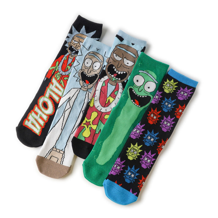 Wholesale socks cartoon medium and long tube skateboard personality socks (M) JDC-SK-HuiHe006
