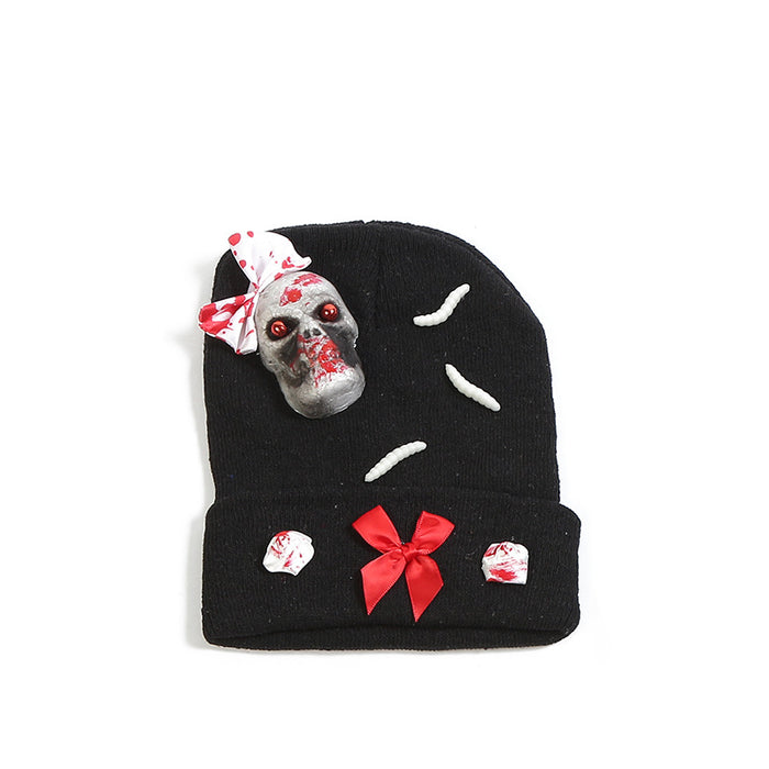Wholesale Decoration Halloween Skull Knitted Hat JDC-DCN-DianC006