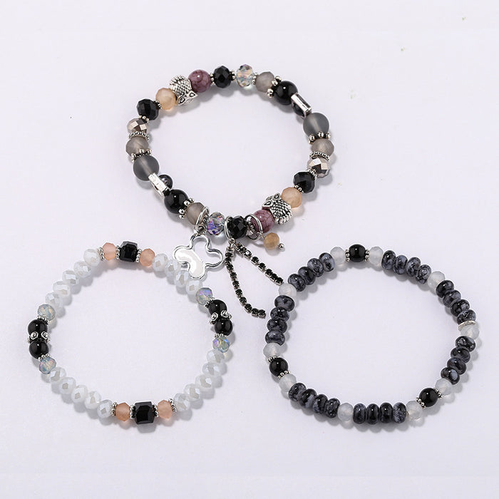 Wholesale Bracelet Rice Beads Alloy Glass Beads Handmade Multilayer Bohemian 10pcs JDC-BT-JINA005