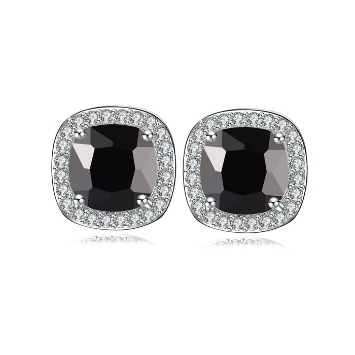 Jewelry WholesaleWholesale men's simple square diamond micro set Zircon Earrings MOQ≥2 JDC-ES-Kas008 earrings 卡诗 %variant_option1% %variant_option2% %variant_option3%  Factory Price JoyasDeChina Joyas De China