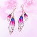 Jewelry WholesaleWholesale long style cicada wing wing gradient color butterfly crystal stud earrings JDC-ES-XuanY005 Earrings 宣妍 %variant_option1% %variant_option2% %variant_option3%  Factory Price JoyasDeChina Joyas De China
