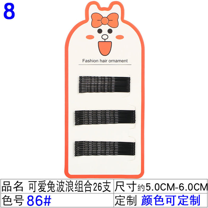 Wholesale student black spray paint one word clip steel clip JDC-HC-Liuyi005