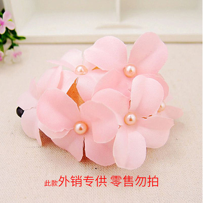 Wholesale fashion handmade fabric six small flower hair clips JDC-HS-RXGS004