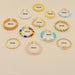 Jewelry WholesaleWholesale Love Knotted Colorful Beads Pearl Alloy Ring Set JDC-RS-AW001 Rings 阿魏 %variant_option1% %variant_option2% %variant_option3%  Factory Price JoyasDeChina Joyas De China