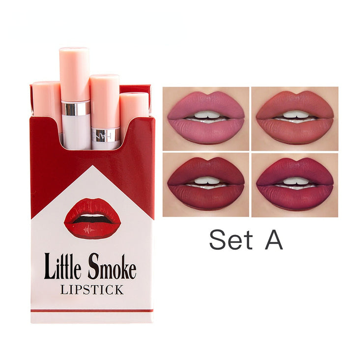 Wholesale Cigarette Matte Velvet Matte Moisturizing Lipstick Set JDC-MK-HDY017