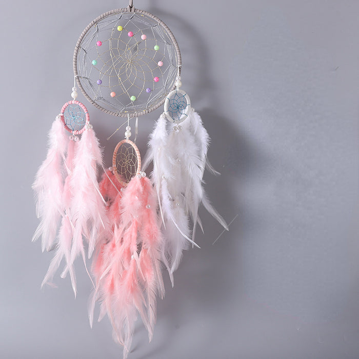 Wholesale Dream Catcher Feather Christmas Gift Girl Heart Dream Catcher JDC-DC-YuLin003
