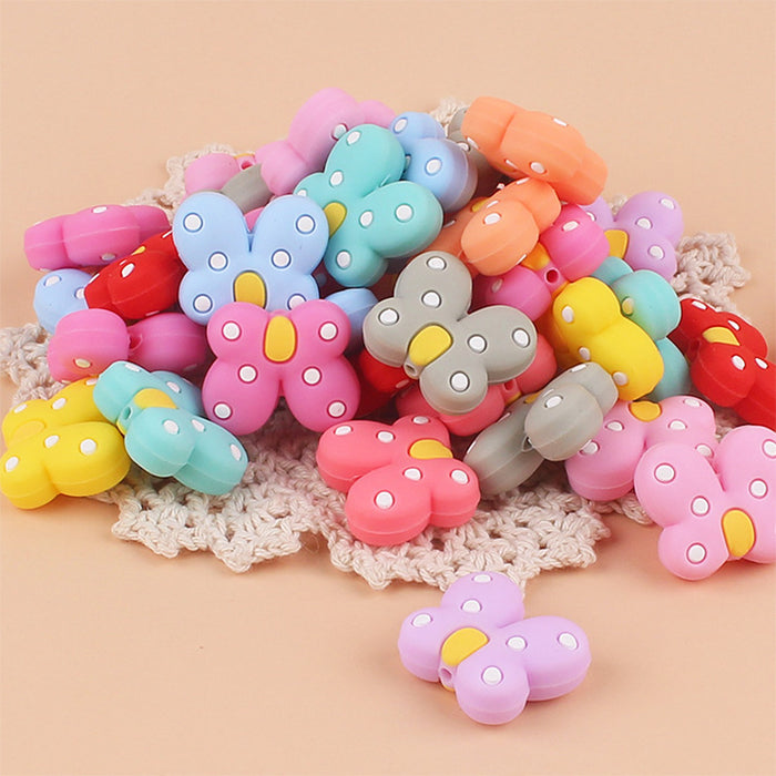Wholesale 28MM Cartoon Silicone Butterfly Beads JDC-BDS-Baoqin012