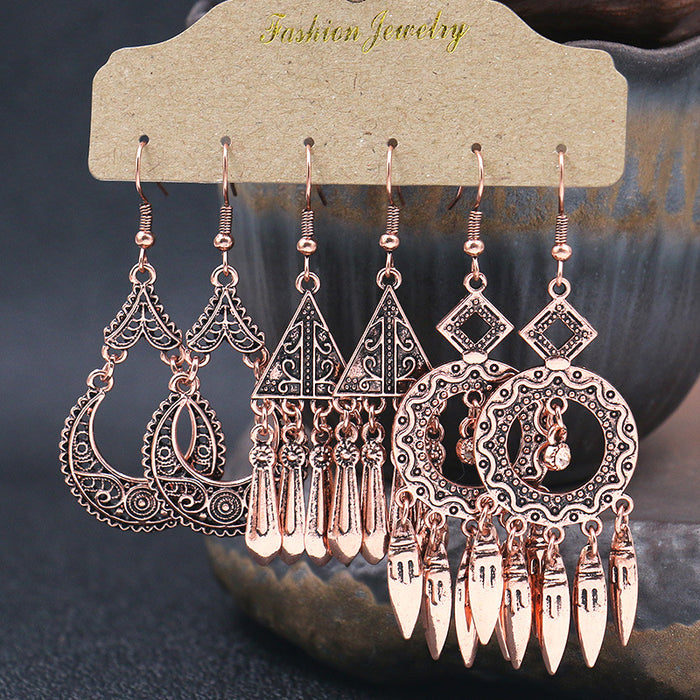 Wholesale Metal Earrings Baroque Personality Accessories JDC-ES-HH018