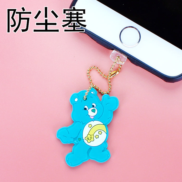 Wholesale Mobile Phone Dustproof Plug PVC Cute Bear Pendant MOQ≥3 JDC-PC-ZhongJ024