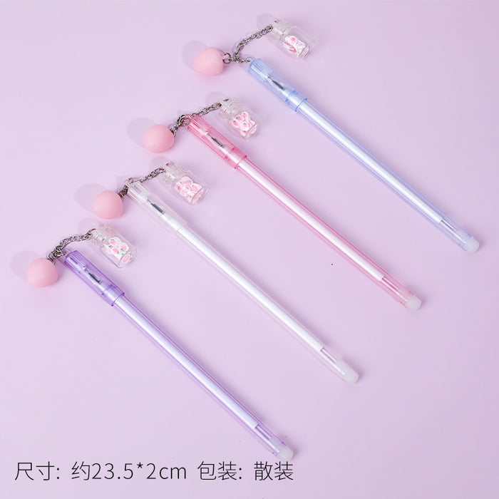 Wholesale plastic small fresh peach pendant gel pen JDC-BP-dichen006