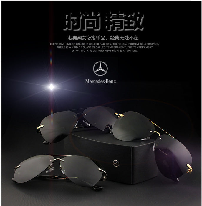 Wholesale Men's Sunglasses Polarized Rimless Driving Glasses without box JDC-SG-MenF007