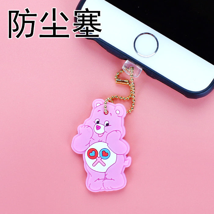 Wholesale Mobile Phone Dustproof Plug PVC Cute Bear Pendant MOQ≥3 JDC-PC-ZhongJ024