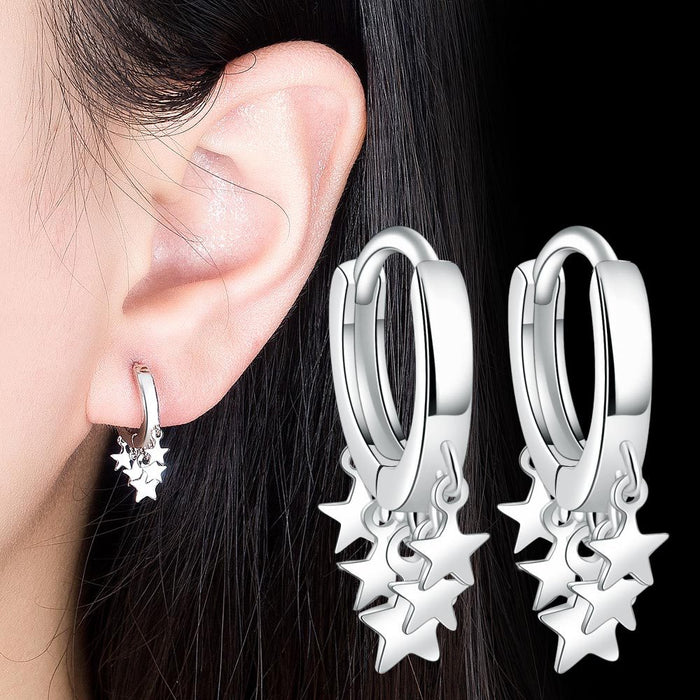 Wholesale Earrings Copper Small Star Pendant Earrings JDC-ES-WeiH026