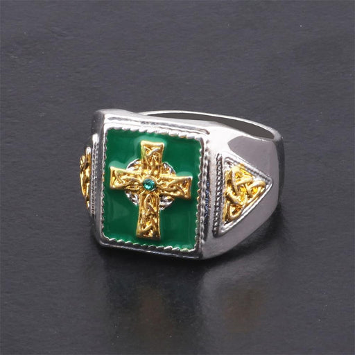 Jewelry WholesaleWholesale Irish Celtic Cross Alloy Ring MOQ≥2 JDC-RS-HuH001 Rings 胡贺 %variant_option1% %variant_option2% %variant_option3%  Factory Price JoyasDeChina Joyas De China