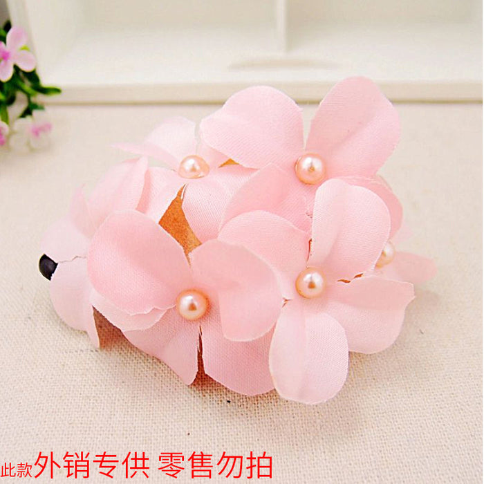 Wholesale fashion handmade fabric six small flower hair clips JDC-HS-RXGS004