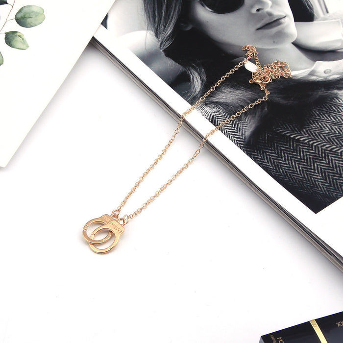 Wholesale Necklace Alloy Personality Hand Button Sweater Chain MOQ≥2 JDC-NE-JinT006