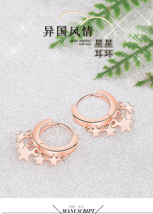 Wholesale Earrings Copper Small Star Pendant Earrings JDC-ES-WeiH026