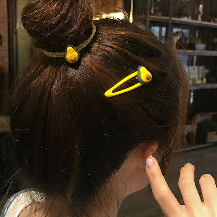 Wholesale avocado hair accessories cute girl fresh hairpin JDC-HC-JuS001