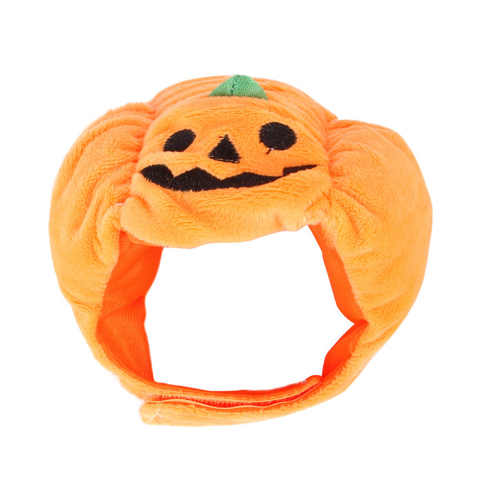 Wholesale Pet Decorations Plush Halloween Pumpkin Hat MOQ≥2 JDC-PD-Miaodi004