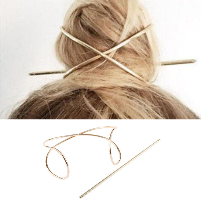 Wholesale Hair Clips Alloy Irregular Bend MOQ≥2 JDC-HC-JingJ045