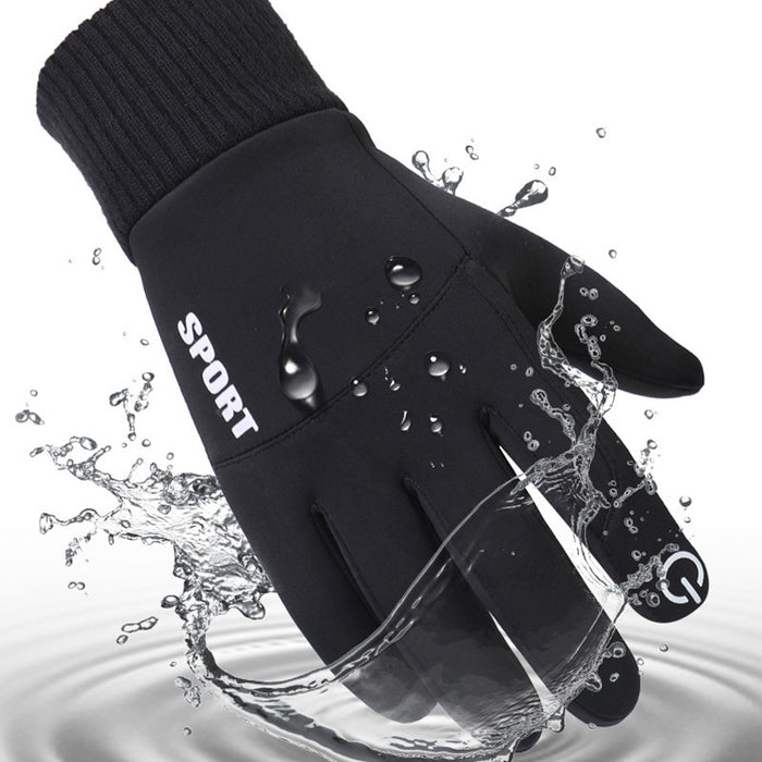 Guantes al por mayor Ciclismo de nylon impermeable guantes con pantalla táctil sin deslizamiento JDC-GS-FANP010