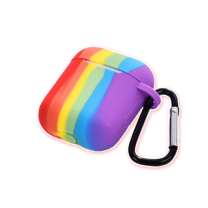 Wholesale Headphone Case Silicone Rainbow Stripe Anti-Drop Protective Cover MOQ≥2 JDC-EPC-TMD001