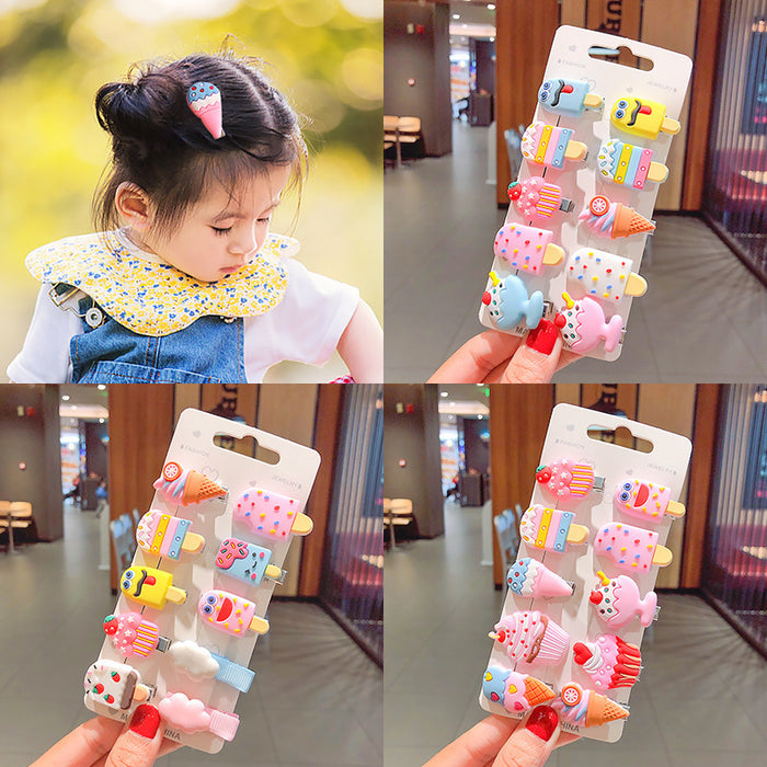 Wholesale alloy cream ice cream children's hair clip MOQ≥2 JDC-HD-PuZuan007