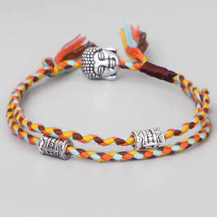 Wholesale cross-border ethnic Tibetan Buddha head bracelet hand Buddha bracelet  MOQ≥3 JDC-BT-QiuX019