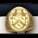 Jewelry WholesaleWholesale 18k Gold Plated Shield Carving Copper Men's Ring JDC-RS-ZhenR014 Rings 臻荣 %variant_option1% %variant_option2% %variant_option3%  Factory Price JoyasDeChina Joyas De China
