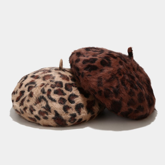 Boina de leopardo de piel con rabia con rabia al por mayor MOQ≥2 JDC-FH-LVYI029