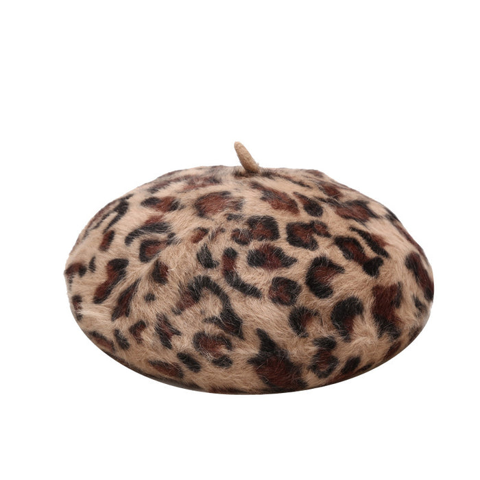 Boina de leopardo de piel con rabia con rabia al por mayor MOQ≥2 JDC-FH-LVYI029