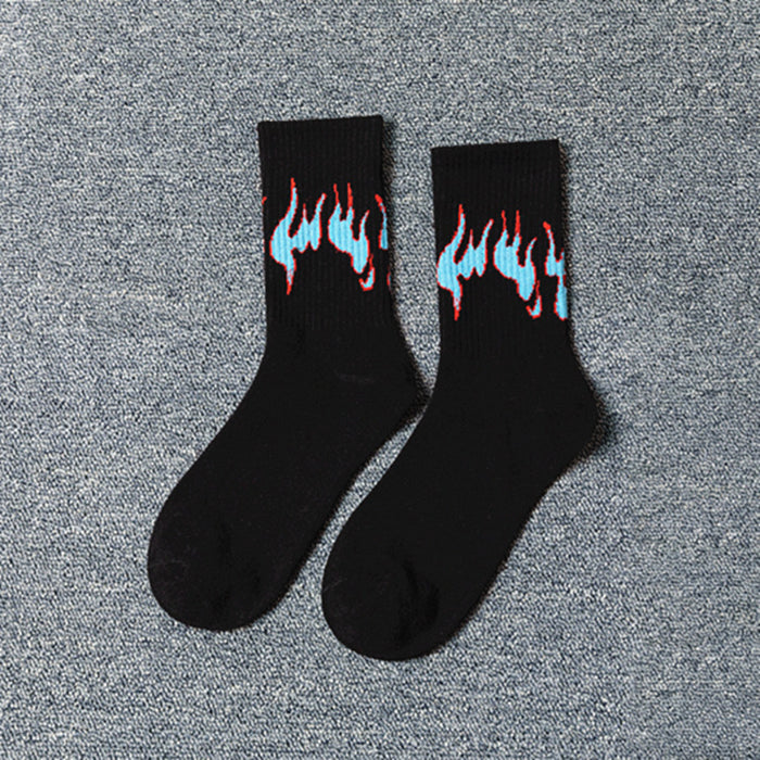 Wholesale Socks Cotton Flame Sports Mid Tube Socks JDC-SK-DRan009