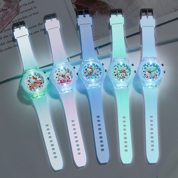 Wholesale Cartoon Silicone Children's Watch Luminous Luminous LED Watch (M) MOQ≥2 JDC-WH-HJHR002