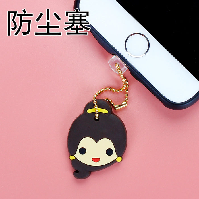 Wholesale Mobile Phone Dust Plug Soft Adhesive Cute Cartoon Princess Charging Port Pendant MOQ≥3 (M) JDC-PC-ZhongJ020
