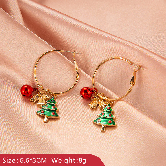 Wholesale Earrings Alloy Christmas Simple Snowman Bells JDC-ES-D651