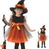 Disfraz al por mayor niños bruja Cape Halloween Cosplay MOQ≥3 JDC-CTS-AIM003