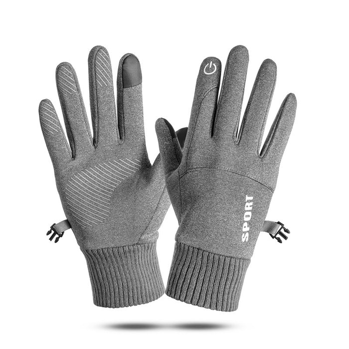 Guantes al por mayor Ciclismo de nylon impermeable guantes con pantalla táctil sin deslizamiento JDC-GS-FANP010