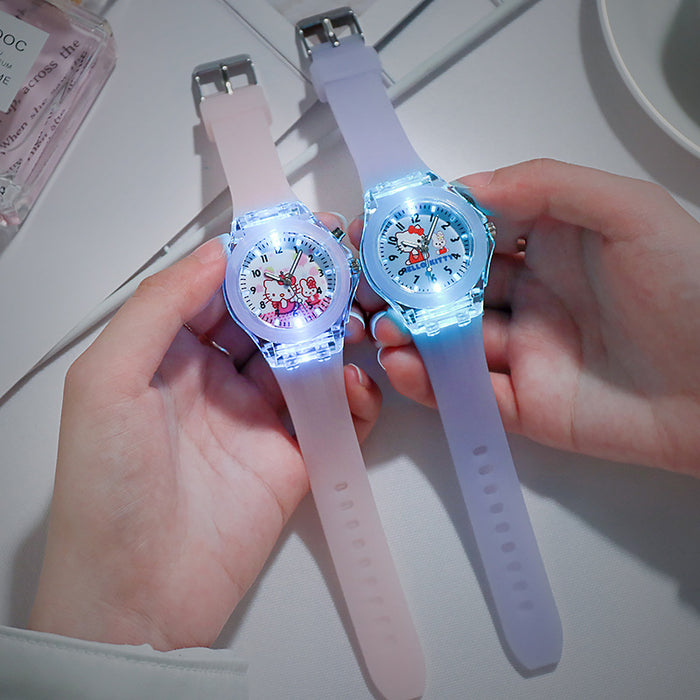 Wholesale Cartoon Silicone Children's Watch Luminous Luminous LED Watch (M) MOQ≥2 JDC-WH-HJHR002