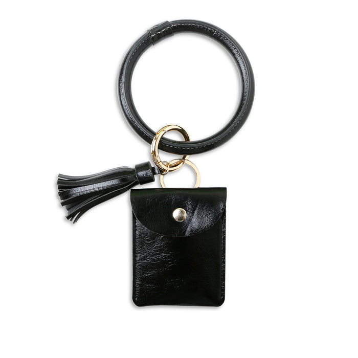Wholesale Keychains PU Leather Coin Purse Card Holder Tassel JDC-KC-GSJM013