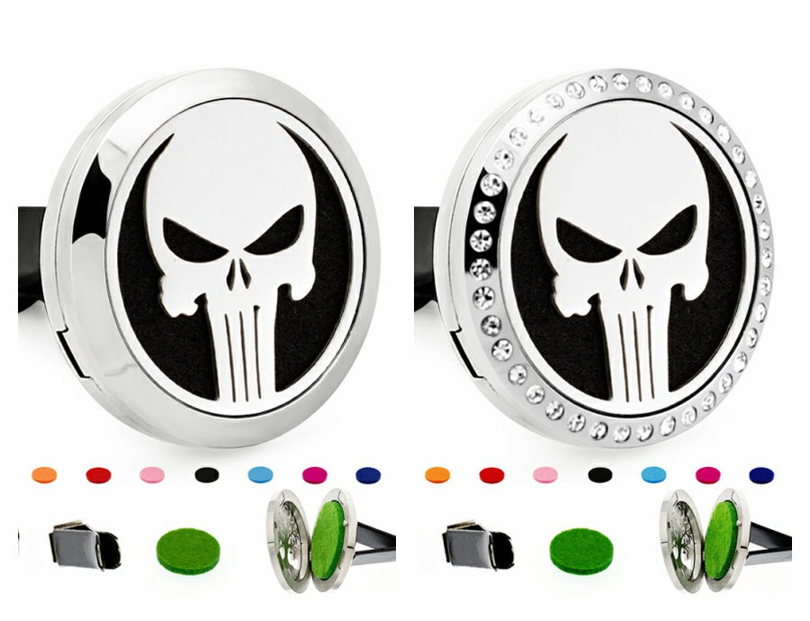 Wholesale Car Accessories Stainless Steel Skull Hollow Pattern Air Outlet Perfume Clip JDC-CA-BoShi005