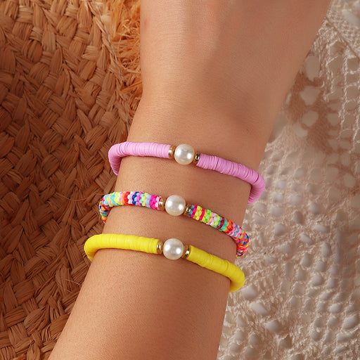 Jewelry WholesaleWholesale hand string versatile color soft pottery Bracelet  JDC-BT-NZ043 Bracelet 奈珠 %variant_option1% %variant_option2% %variant_option3%  Factory Price JoyasDeChina Joyas De China