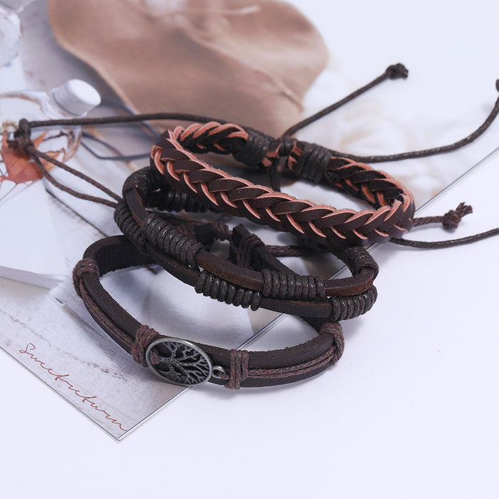 Wholesale tree of life woven wooden beads handmade bracelet JDC-BT-SaiH003