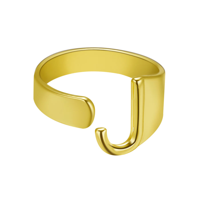 Jewelry WholesaleWholesale 26 Letter Alloy Rings JDC-RS-GM003 Rings 冈麦 %variant_option1% %variant_option2% %variant_option3%  Factory Price JoyasDeChina Joyas De China