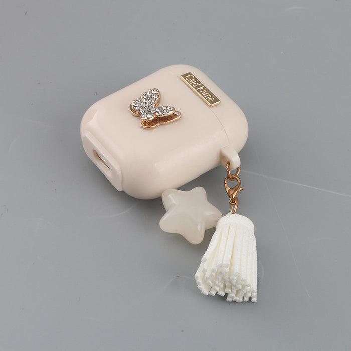 Wholesale Earphone Shell TPU Diamond Butterfly Strap Pendant MOQ≥2 JDC-EPC-OYang008