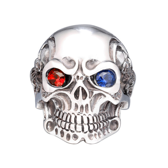 Wholesale Skull Zircon Alloy Ring JDC-RS-YaoG001