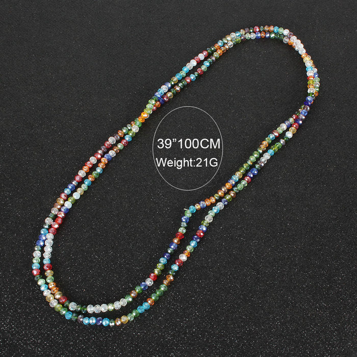 Collar al por mayor personalidad de cristal de cristal cadena de suéter largo JDC-Ne-TC132