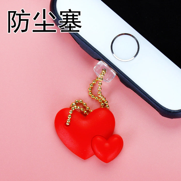 Wholesale Mobile Phone Dust Plug PVC Cute Crown Love Pendant MOQ≥3 JDC-PC-ZhongJ025