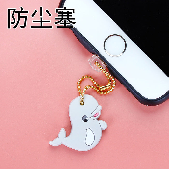Wholesale Mobile Phone Case Cute Sea Animals Dust Plug Number Silicone JDC-PC-ZhongJ028