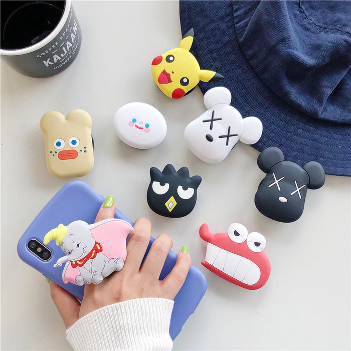 Wholesale Grip Silicone Cute Cartoon Telescopic Folding Airbag Holder JDC-PS-HXiang009